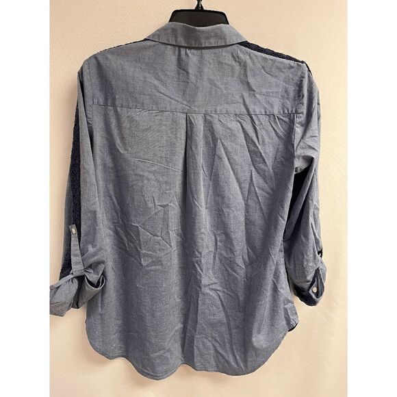Ann Taylor Womens Long Sleeve Collared Button Down Shirt Gray Size Small - Picture 2 of 6